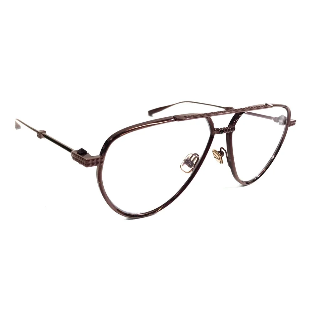 Valentino Eyeglasses Frames V-STUD II VLX-133C BRN Brown Aviator 59-14.5-142